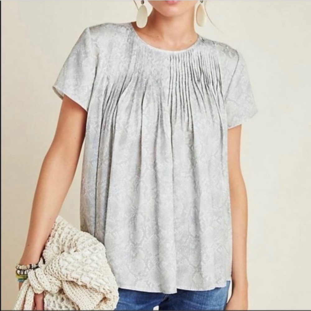Anthropologie Dolan Pilar Pleated Tee